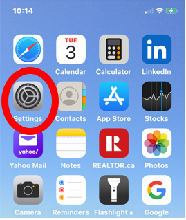 Select "Settings" from the Home Screen